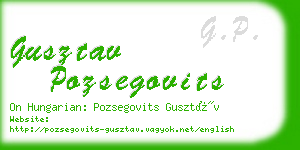 gusztav pozsegovits business card